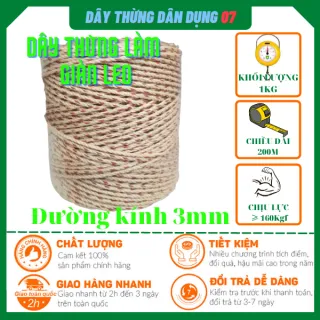 Dây thừng 3ly, dây làm giàn dưa lưới - dây buộc cà chua - dây chằng chuối - dây chằng thanh long - dây buộc cam bưởi